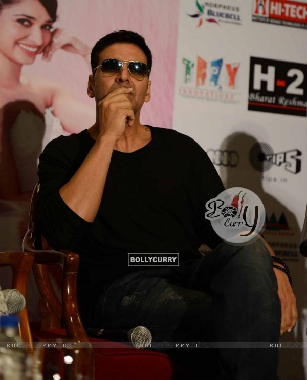 Akshay Kumar was snapped engrossed in deep thought at the Promotions of Entertainment in Delhi