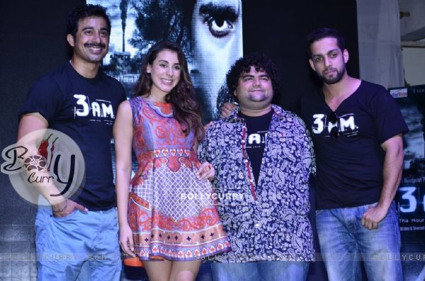 Rannvijay, Anindita, Kavin and Salil pose for the media at the Trailer Launch of 3 AM