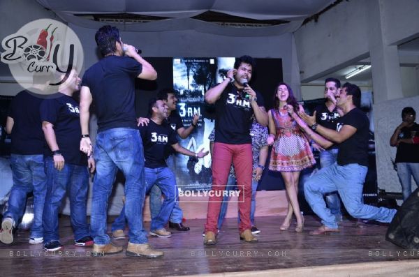 A fan sings at the Trailer Launch of 3 AM