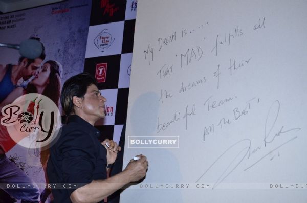 Shah Rukh Khan signed autograph for the team of Mad About Dance