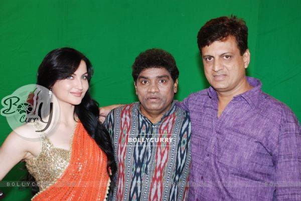 Elli Avram and Johny Lever with Film Maker Rajeev Walia