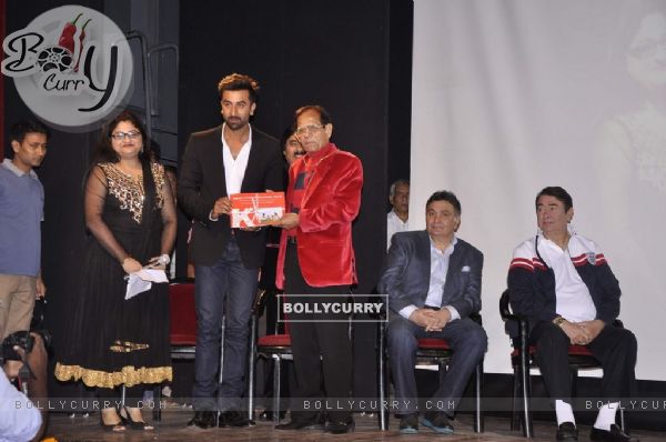 Ranbir Kapoor being felicitated at the Launch of RK Medical Guide