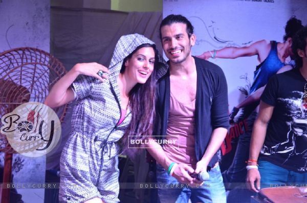 Saahil Prem and Amrit Maghera pose for media at the Promotion of Mad About Dance at Podar College (331762)