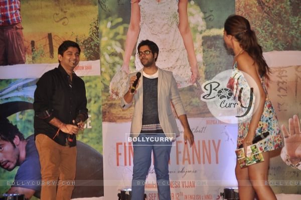 Fans perform for Deepika Padukone at the Song Launch of Finding Fanny
