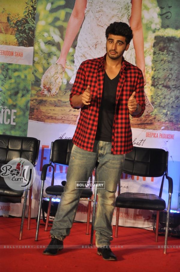 Arjun Kapoor poses for the media at the Song Launch of Finding Fanny