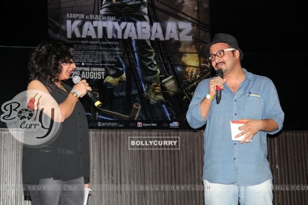 Devanshu Kumar interacts with the host at the Song Launch of Katiyabaaz (331964)