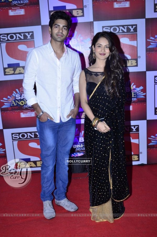 Neeraj Malviya and Puja Bose at the SAB Ke Anokhe Awards