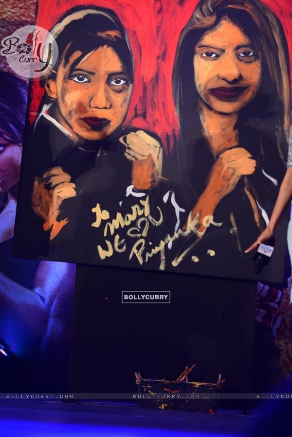 The painting gifted to Mary Kom by Priyanka Chopra at the Music Launch (332333)