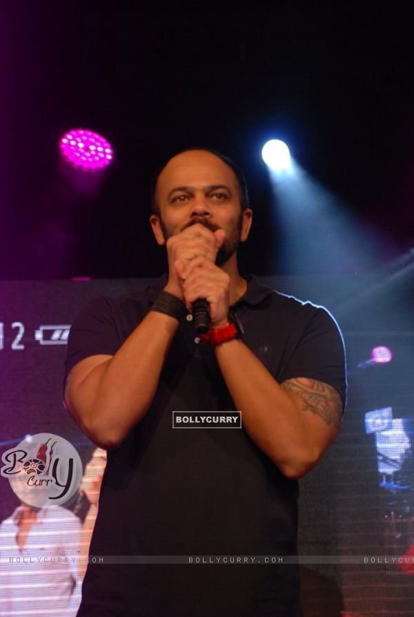Rohit Sheety addresses the students at the Promotions of Singham Returns