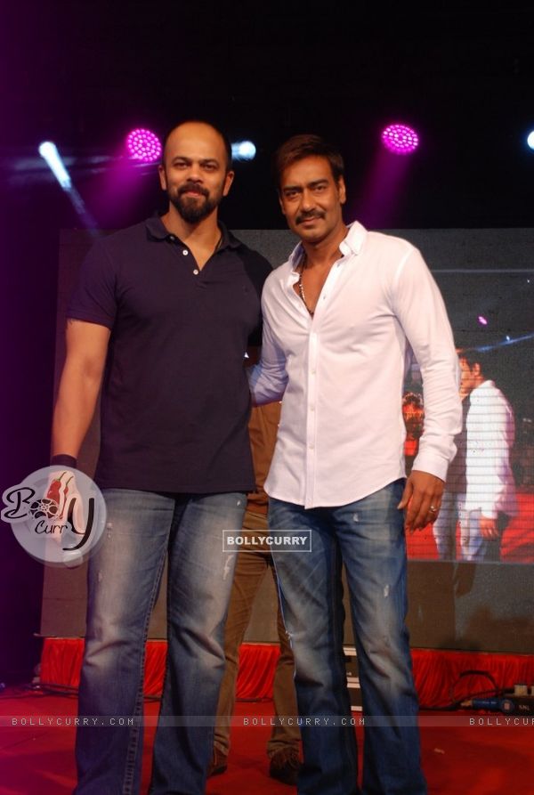 Ajay Devgn and Rohit Shetty at the Promotions of Singham Returns at Mithibai College (332604)
