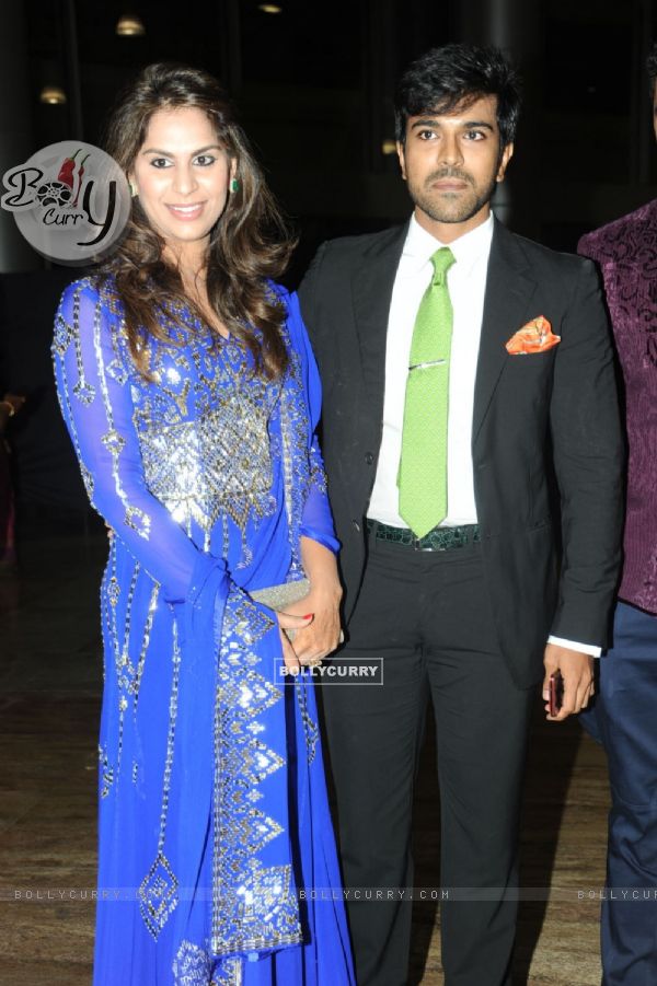 Ram Charan was seen at Rajiv Reddy's Engagement in Hyderabad