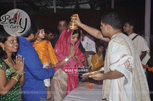 Shilpa Shetty seeks blessings from Lord Krishna at the Isckon Temple on Janmashtami