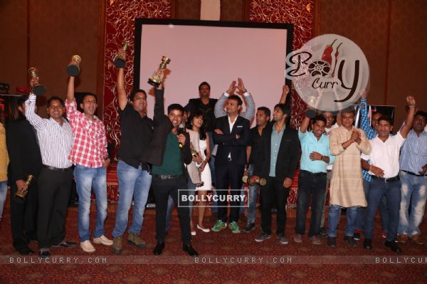 The swastik team celebrate the Success of Mahabharat