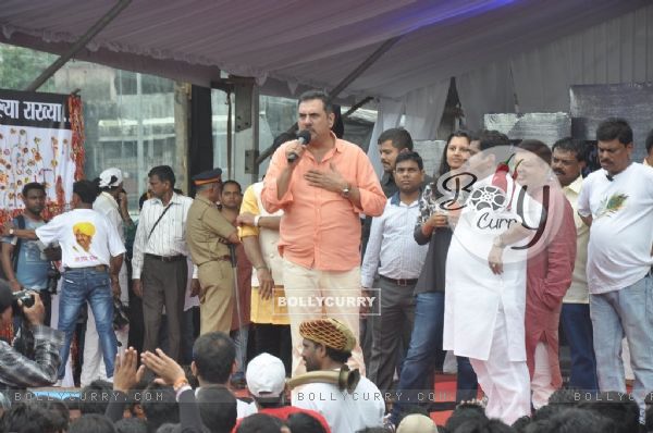 Boman Irani was seen at the Dahi Handi Celebration in Mumbai