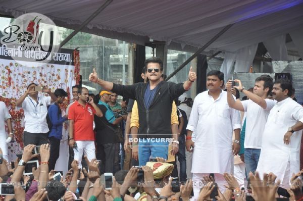 Anil Kapoor at the Dahi Handi Celebration in Mumbai