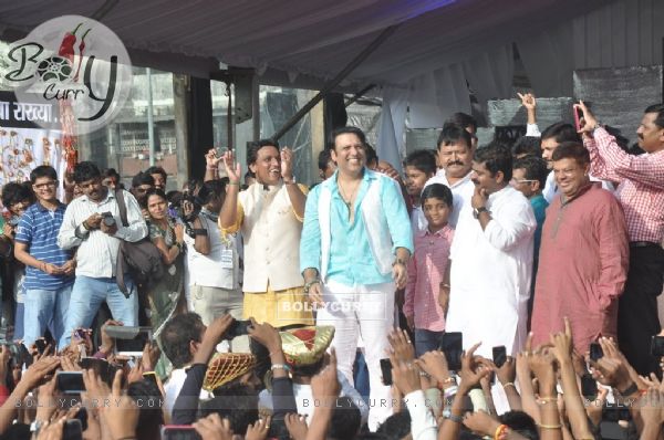 Govinda was seen at the Dahi Handi Celebration in Mumbai