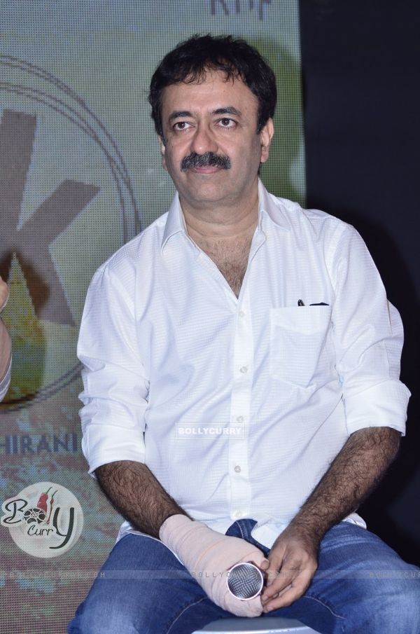 Rajkumar Hirani was snapped engrossed in a thought at the Second Poster Launch of P.K.