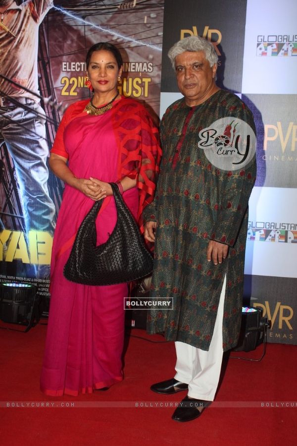 Shabana Azmi and Javed Akhtar at the Special Screening of Katiyabaaz