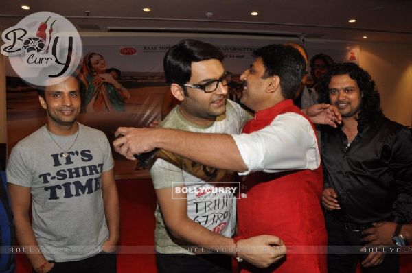 Shailesh Lodha and Kapil Sharma were seen hugging each other at the Album Launch of Marudhar