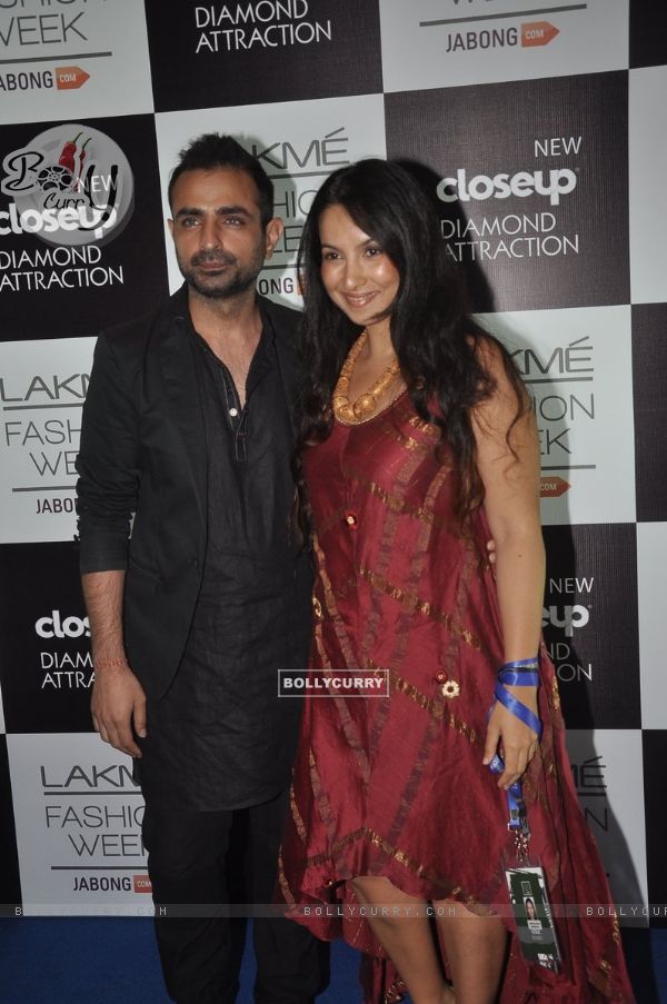 Shraddha Nigam and Mayank Anand at the Lakme Fashion Week Winter/ Festive 2014 Day 3