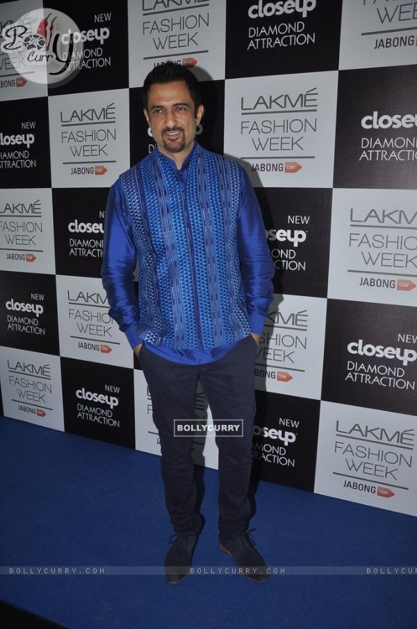 Sanjay Suri was at the Lakme Fashion Week Winter/ Festive 2014 Day 4