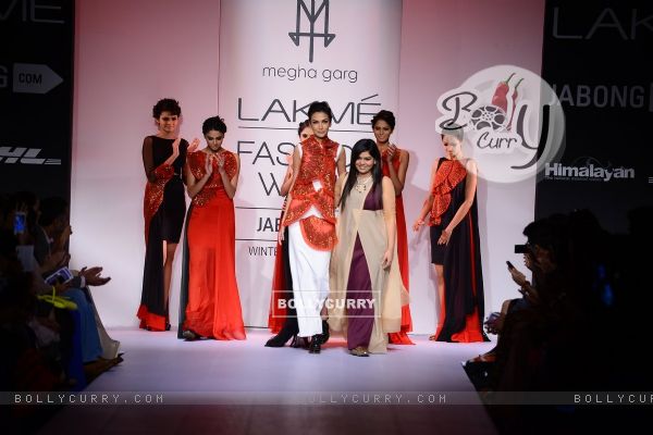 Megha Garg showcases her collection at the Lakme Fashion Week Winter/ Festive 2014 Day 6
