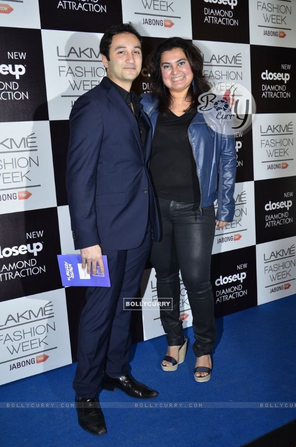 Aditya Hitkari and Divya Palat were at the Lakme Fashion Week Winter/ Festive 2014 Day 6