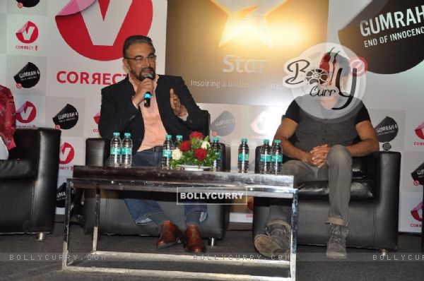 Kabir Bedi interacting with the audience at the Channel V Panel Discussion on Juvenile Justice Bill