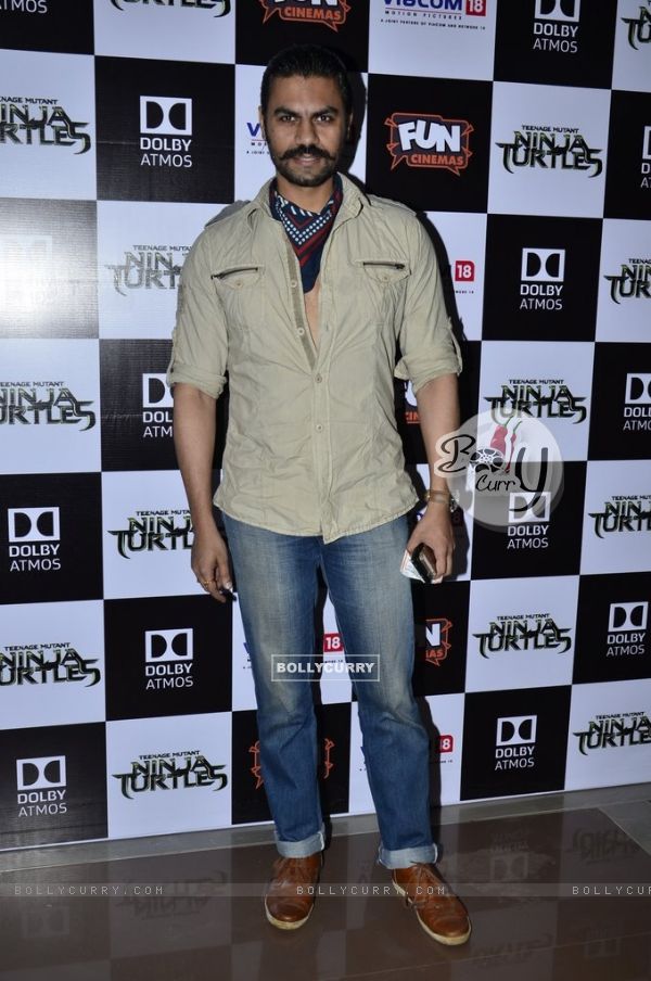 Gaurav Chopra poses for the media at the Screening of Ninja Turtle