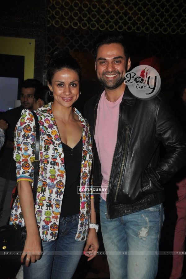 Gul Panag poses with Abhay Deol at the Premier of 'Step Up All In'