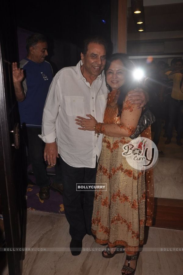 Dharmendra was at the Screening of Double Di Trouble