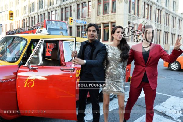 Kunal Nayyar, Isabelle Kaif & Vinay Virmani at the Premiere of Dr. Cabbie in Canada (335268)