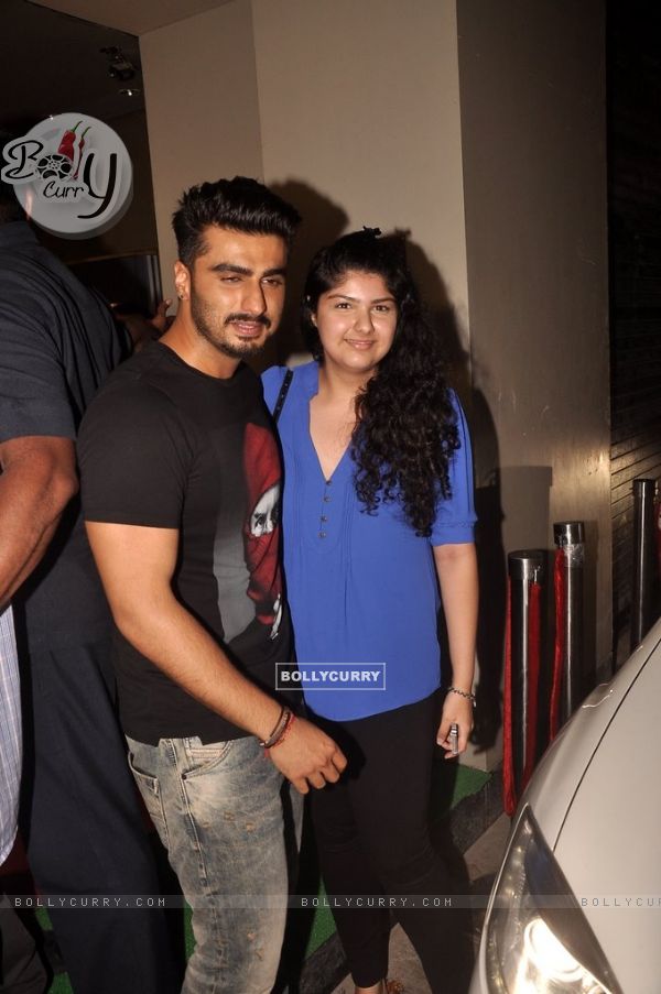 Arjun Kapoor with his sister Anshula at the Special Screening of Finding Fanny