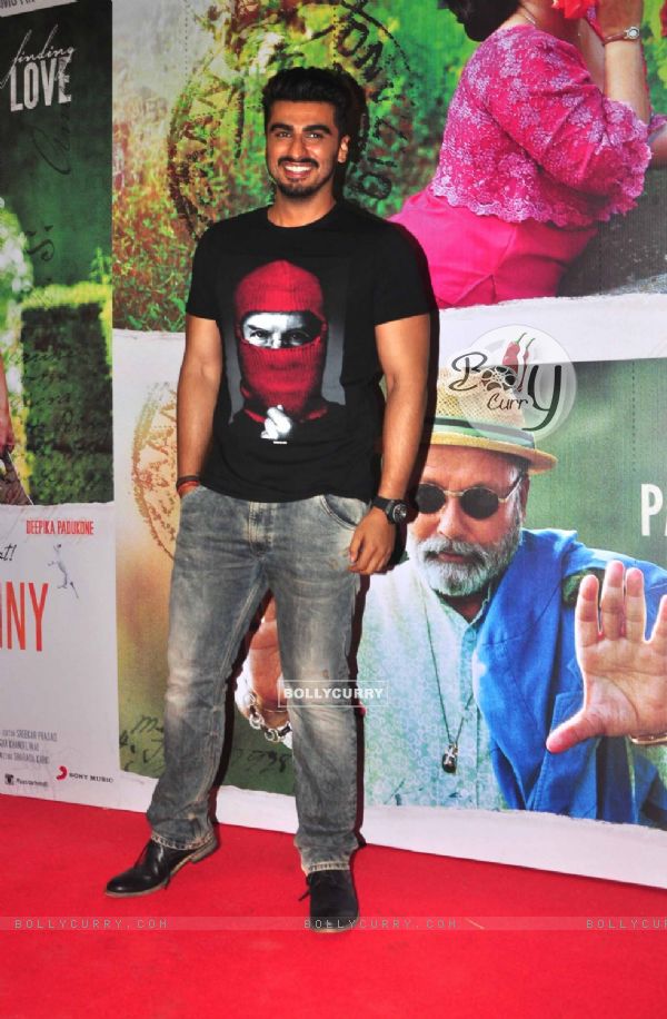 Arjun Kapoor poses for the media at the Special Screening of Finding Fanny