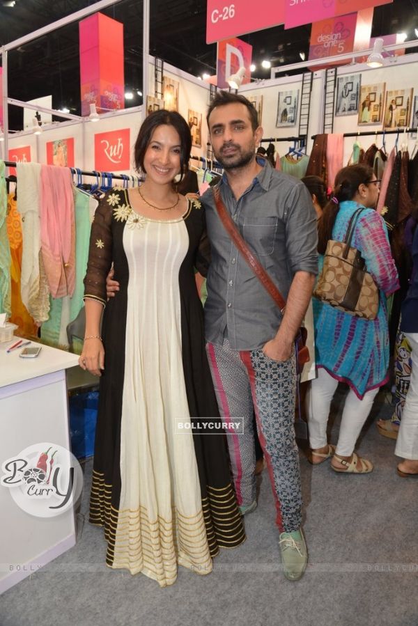Shraddha Nigam and Mayank Anand at the Design One Exhibition by Sahachari Foundation