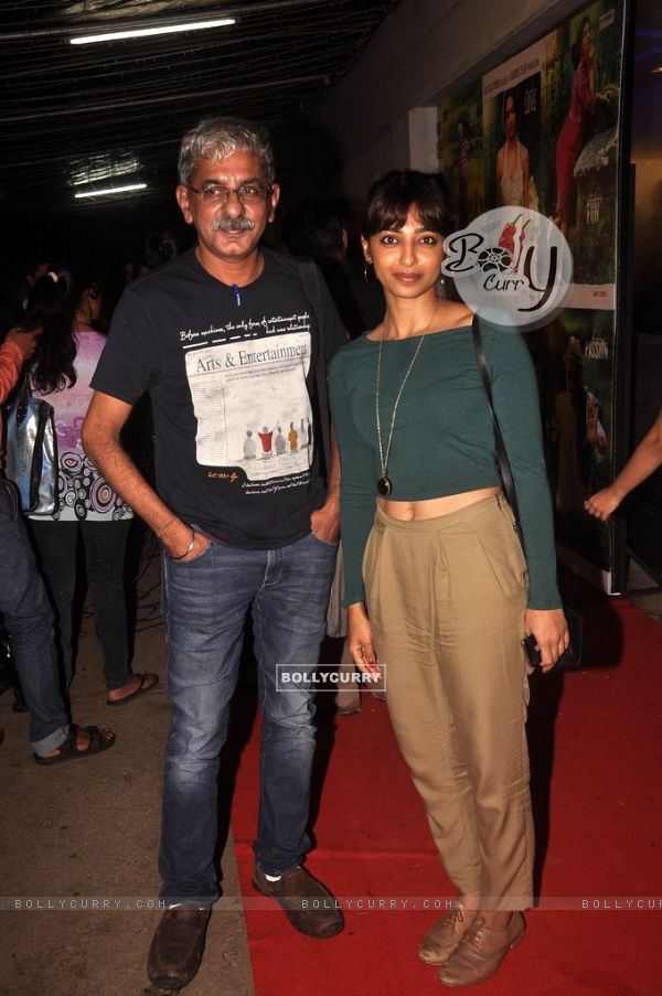 Sriram Raghavan pose with a friend at the Screening of Finding Fanny