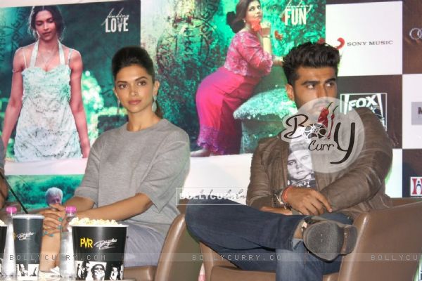Deepika Padukone and Arjun Kapoor snapped at the Promotions of Finding Fanny in Delhi