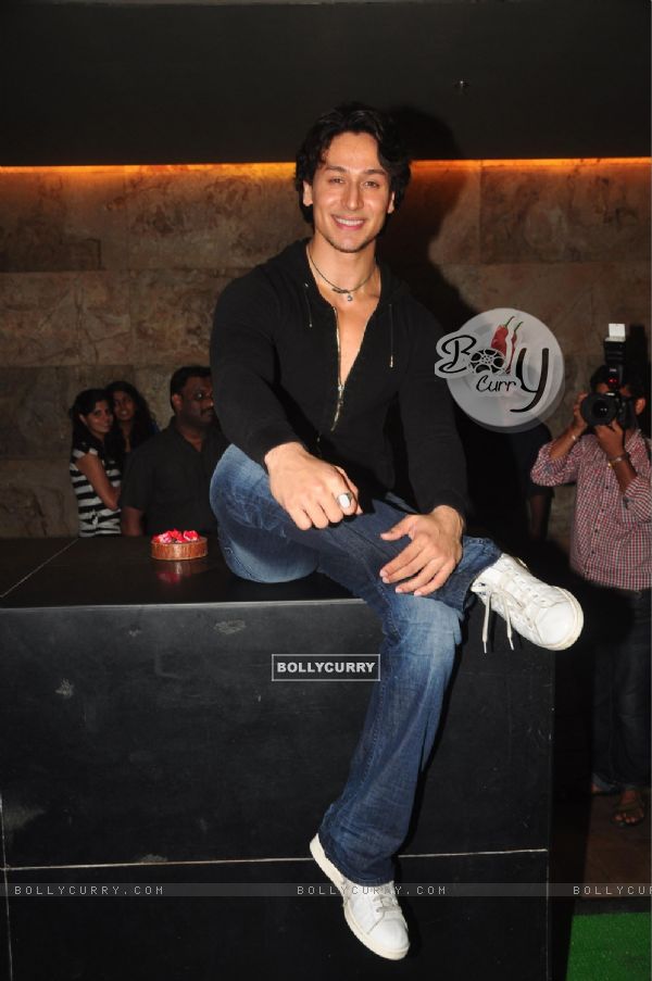 Tiger Shroff poses for the media at the Launch of his New Video