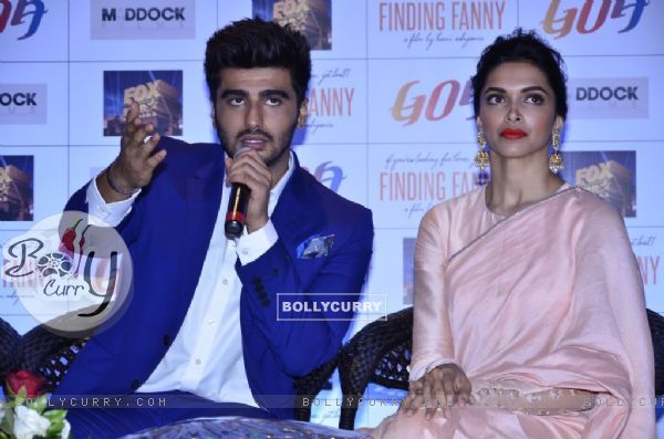 Arjun Kapoor addresses the media at the Finding Fanny Goa Tourism Event