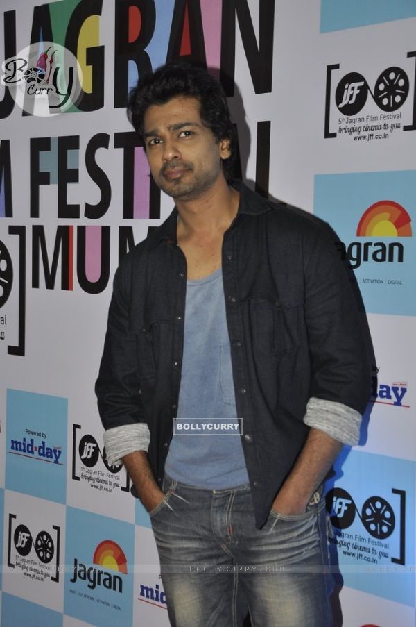Nikhil Dwivedi poses for the media at 5th Jagran Film Festival Mumbai