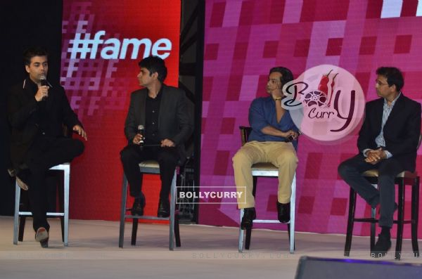 Karan Johar interacting at the Panel Discussion of 'Fame Fashion Network'