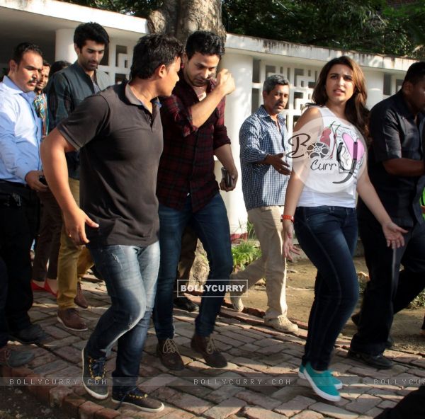 Parineeti Chopra snapped at the Promotion of Daawat-e-Ishq in Delhi