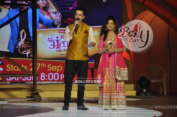 Sugandha Mishra and Mantra hosting the Launch of SAB TV's New Show 'Family Antakshari'
