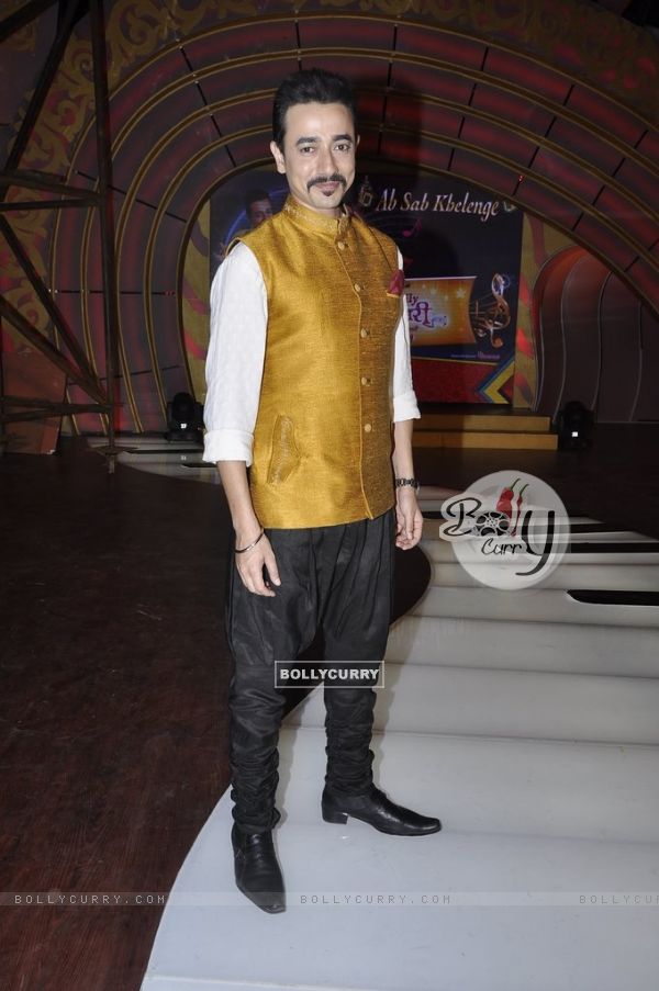Mantra poses for the media at the Launch of SAB TV's New Show 'Family Antakshari'