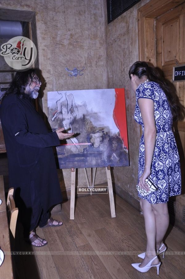 Dia Mirza at Jaya Lamba's Art Exhibition