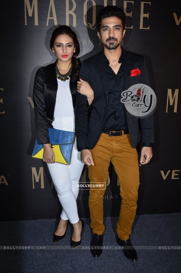Huma Qureshi and Saqib Saleem pose for the media at the Launch of Vero Moda MARQUEE Collection