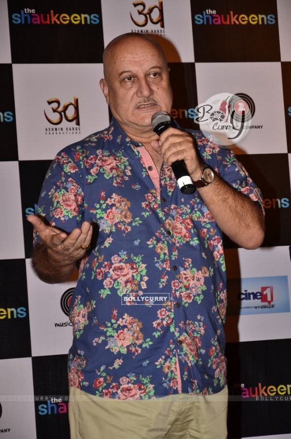 Anupam Kher addresses the media at the Trailer Launch of The Shaukeens