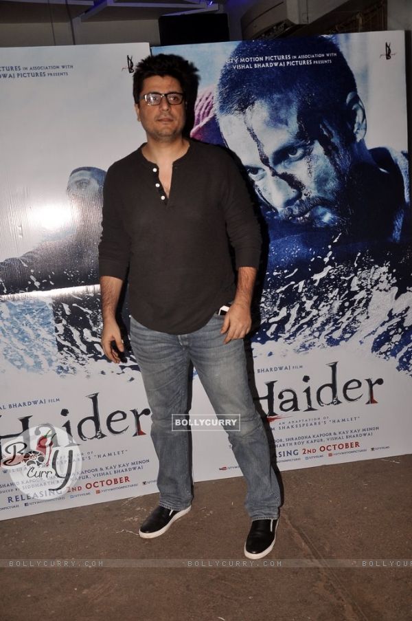 Goldie Behl poses for the media at the Special Screening of Haider