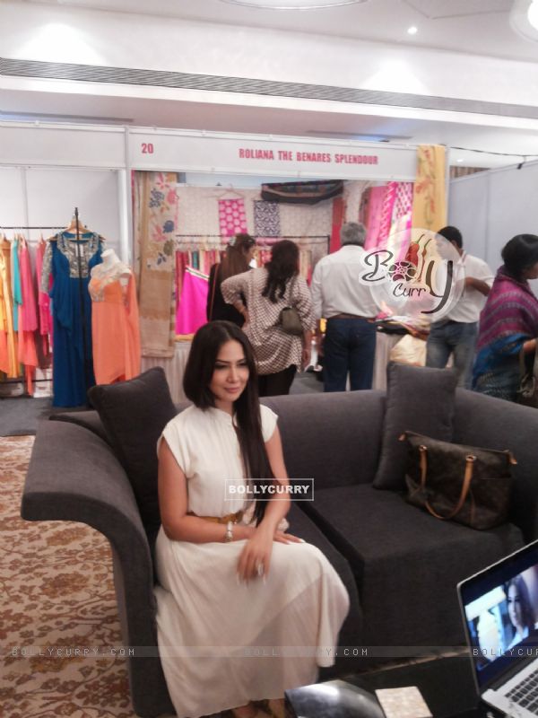 Kim Sharma snapped at the Helping Hands Exhibition