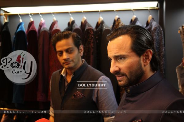 Saif Ali Khan snapped at Raghavendra Rathore's Men's Jewellery at his New Bandra Store